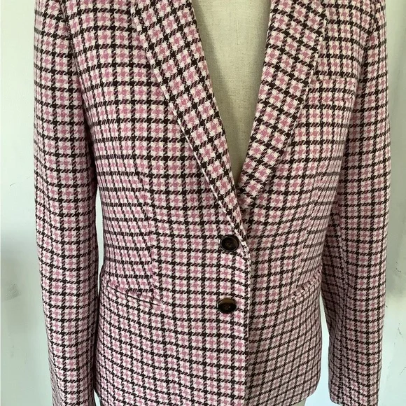 J. Crew Wool Blend  Houndstooth Blazer - Picture 4 of 4